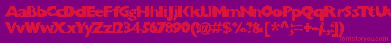 Chunb Font – Red Fonts on Purple Background