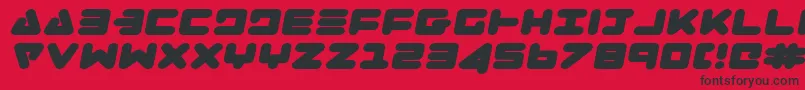 ZealotExpandedItalic Font – Black Fonts on Red Background