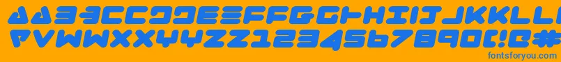 ZealotExpandedItalic Font – Blue Fonts on Orange Background