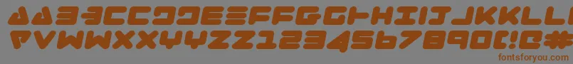 ZealotExpandedItalic Font – Brown Fonts on Gray Background