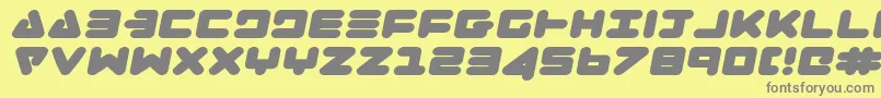 ZealotExpandedItalic Font – Gray Fonts on Yellow Background