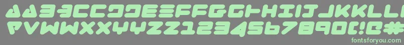 ZealotExpandedItalic Font – Green Fonts on Gray Background
