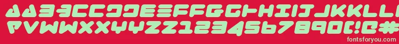 ZealotExpandedItalic Font – Green Fonts on Red Background
