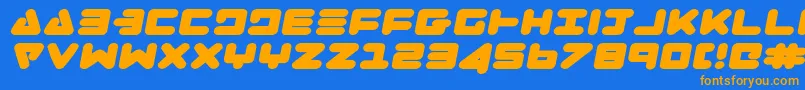 En savoir plus sur la police ZealotExpandedItalic Police ZealotExpandedItalic – polices orange sur fond bleu