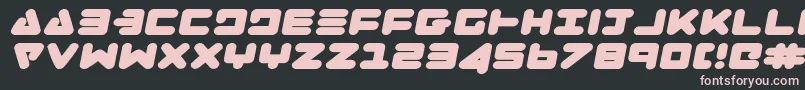 フォントZealotExpandedItalic – 黒い背景にピンクのフォント