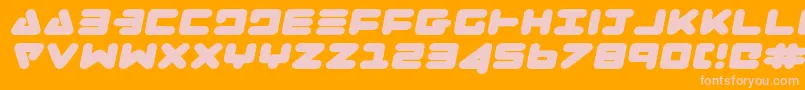 ZealotExpandedItalic Font – Pink Fonts on Orange Background