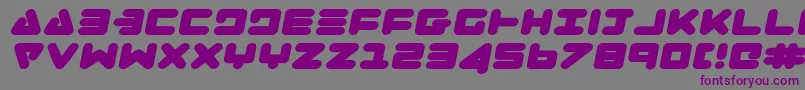 ZealotExpandedItalic Font – Purple Fonts on Gray Background