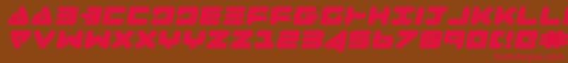 ZealotExpandedItalic Font – Red Fonts on Brown Background