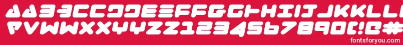 ZealotExpandedItalic Font – White Fonts on Red Background