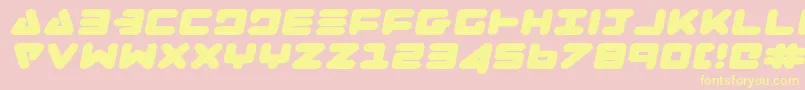 ZealotExpandedItalic Font – Yellow Fonts on Pink Background