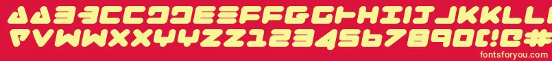 ZealotExpandedItalic Font – Yellow Fonts on Red Background