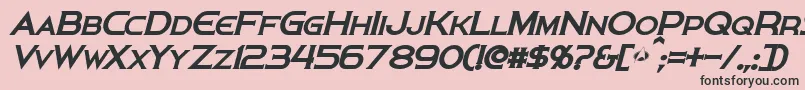 フォントPersisBoldItalic – ピンクの背景に黒い文字