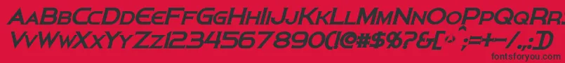 PersisBoldItalic Font – Black Fonts on Red Background