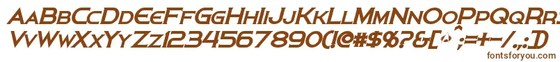 PersisBoldItalic-fontti – ruskeat fontit valkoisella taustalla