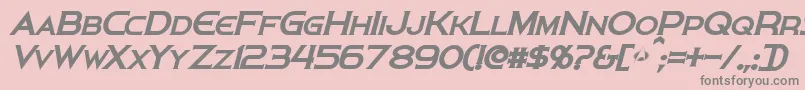 PersisBoldItalic Font – Gray Fonts on Pink Background