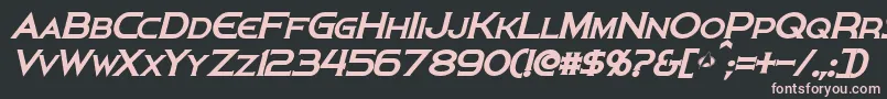 フォントPersisBoldItalic – 黒い背景にピンクのフォント