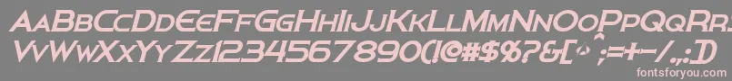 フォントPersisBoldItalic – 灰色の背景にピンクのフォント