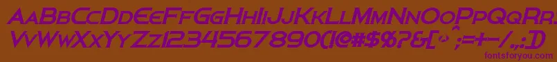 PersisBoldItalic Font – Purple Fonts on Brown Background