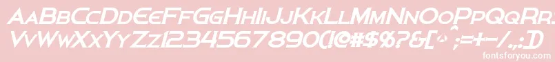 PersisBoldItalic Font – White Fonts on Pink Background