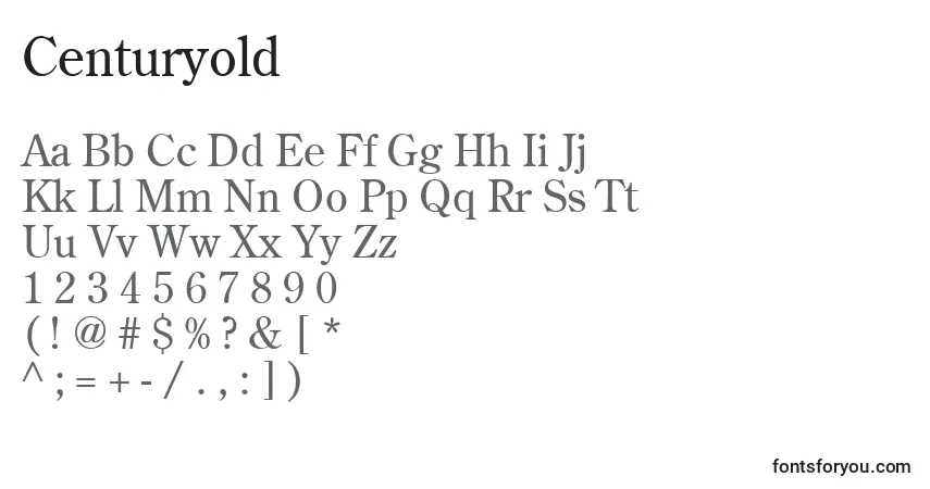 Fuente Centuryold - alfabeto, números, caracteres especiales