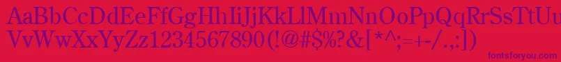 Centuryold Font – Purple Fonts on Red Background