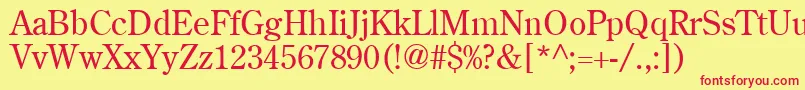 Centuryold Font – Red Fonts on Yellow Background