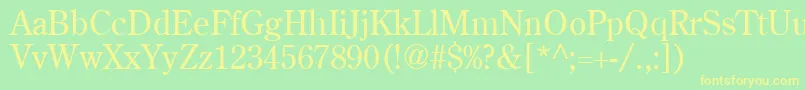 Centuryold Font – Yellow Fonts on Green Background