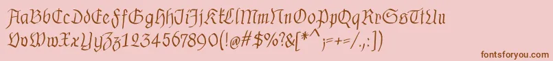 MkalligfraxMediumitalic Font – Brown Fonts on Pink Background