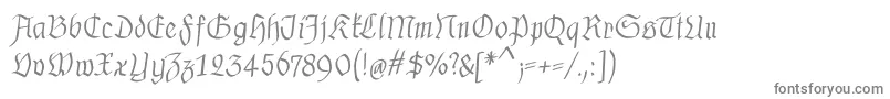 フォントMkalligfraxMediumitalic – 灰色のフォント