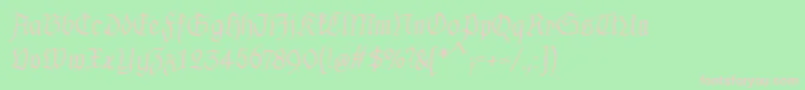 MkalligfraxMediumitalic Font – Pink Fonts on Green Background