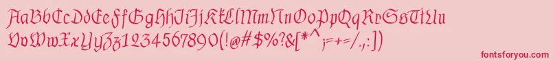 MkalligfraxMediumitalic-Schriftart – Rote Schriften auf rosa Hintergrund