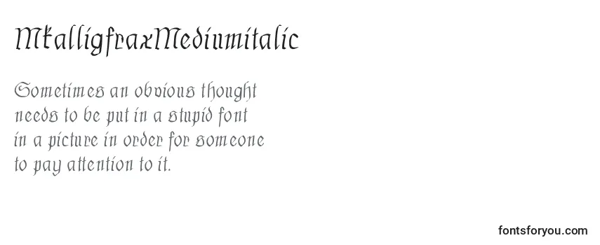 MkalligfraxMediumitalic Font