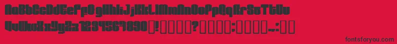 Test1 Font – Black Fonts on Red Background