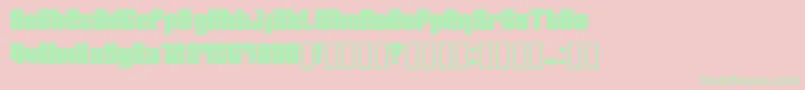 Test1 Font – Green Fonts on Pink Background