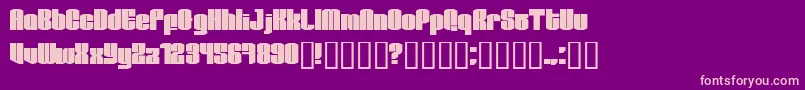 Fonte Test1 – fontes rosa em um fundo violeta