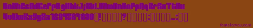 Test1 Font – Purple Fonts on Brown Background