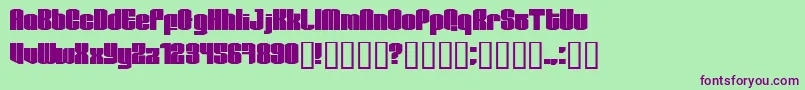 Test1 Font – Purple Fonts on Green Background