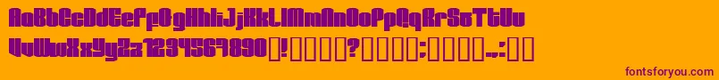 Шрифт Test1 – фиолетовые шрифты на оранжевом фоне