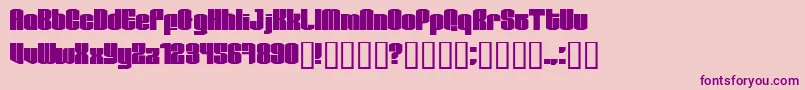 フォントTest1 – ピンクの背景に紫のフォント