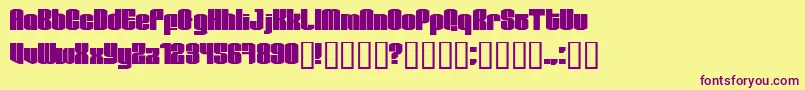 Test1 Font – Purple Fonts on Yellow Background