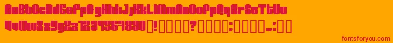 Test1 Font – Red Fonts on Orange Background