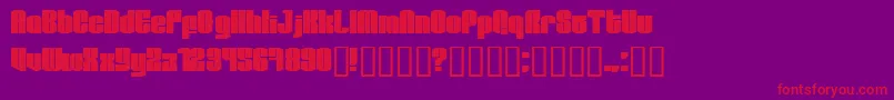 Test1 Font – Red Fonts on Purple Background