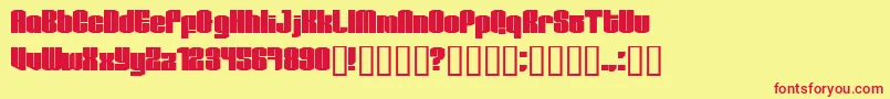 Test1 Font – Red Fonts on Yellow Background