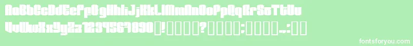 Шрифт Test1 – белые шрифты на зелёном фоне