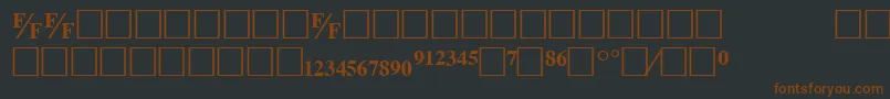 TmsfbBold Font – Brown Fonts on Black Background