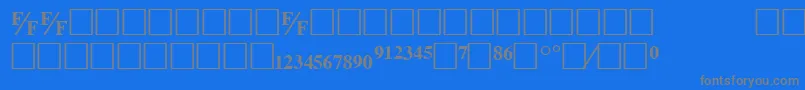 TmsfbBold Font – Gray Fonts on Blue Background