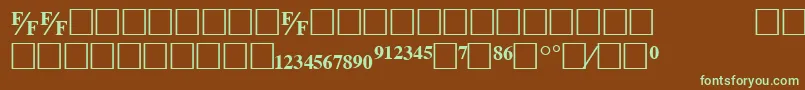 Шрифт TmsfbBold – зелёные шрифты на коричневом фоне