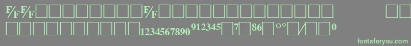 TmsfbBold Font – Green Fonts on Gray Background