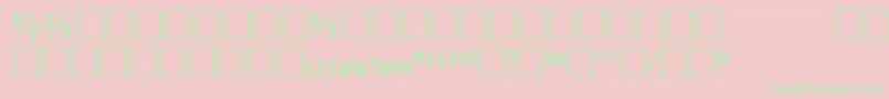 TmsfbBold Font – Green Fonts on Pink Background