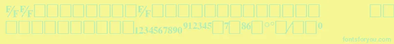 TmsfbBold Font – Green Fonts on Yellow Background